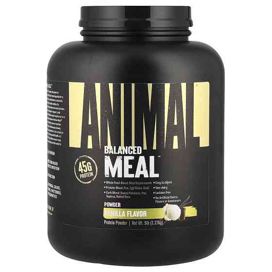 Протеїн Universal Nutrition Animal, Balanced Meal™ Protein Powder, Vanilla 2.27 kg Луцьк