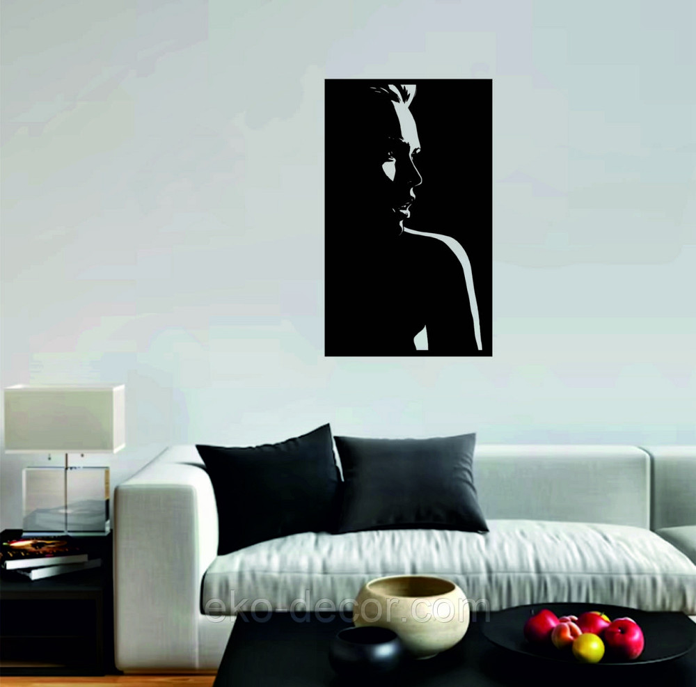 Декоративное настенное Панно «Девушка» Декор на стену 90*54 см, Черный Киев - изображение 7