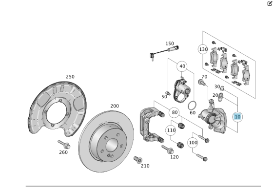 Mercedes-Benz  A1664230681 Супорт задній правий + A1664230106 Кронштейн (скоба) ML/GLE W166 GLE Coupe C292 GL/GLS X166 Одесса