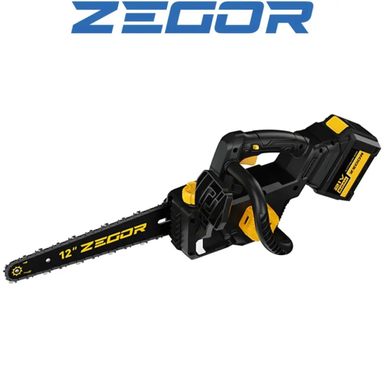 Пила ланцюгова акумуляторна ZEGOR CSPB-21BL-12" : шина 30 см (2 акум 21V 6.0Ah і зарядка) Київ