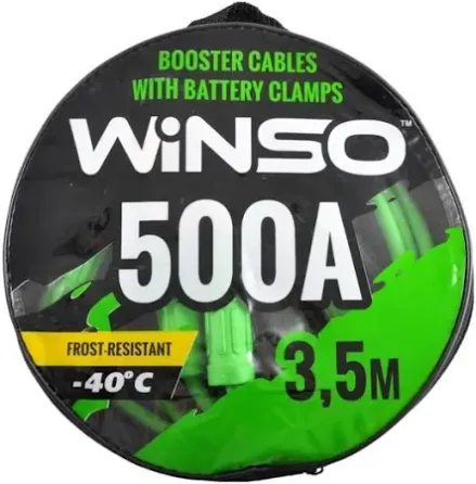 Провода-прикурювачі WINSO 500А, 3,5 м, у круглій сумці (арт. 138510) Ковель
