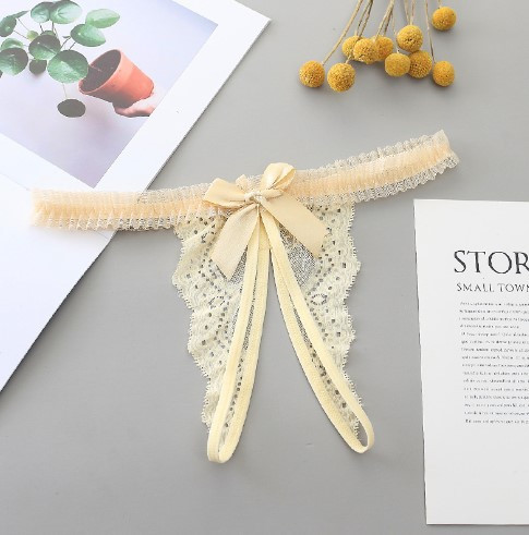 Трусики женские с доступом кружевные универсальный бежевый Киев - изображение 2