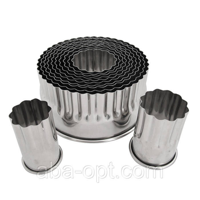 Вырубки нержавеющие для печенья рифленые края (набор 12 шт).Aba-Opt Одесса - изображение 1