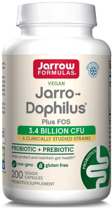 Пробиотики (дофилус) Jarrow Formulas Jarro-Dophilus Plus FOS с ФОС 3.4 млрд КОЕ 200 вег капс Киев - изображение 1