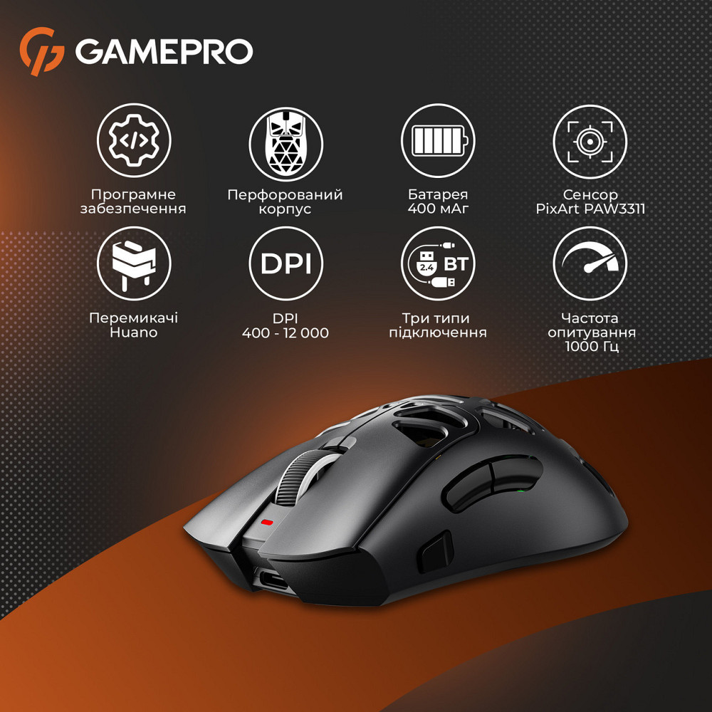 Миша бездротова GamePro Genesis Spider (GM870B) ( 26773 ) Харків - фото 14