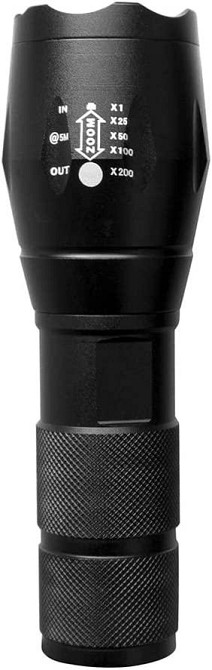 Уцінка: Надпотужний LED ліхтар Mediashop Tac Light — 5 режимів, Zoom, авіаційний алюміній (Чорний) Київ - фото 2