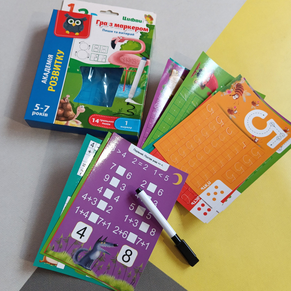 Игра с маркером Vladi Toys Пиши и вытирай Цифры (укр) Киев - изображение 5