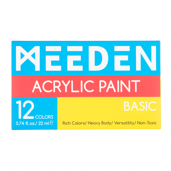 Набор акриловых красок Basic 12х22мл MEEDEN Киев - изображение 1