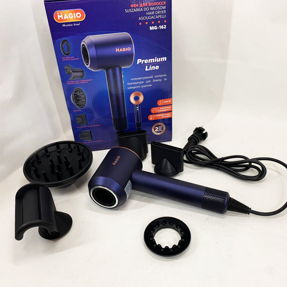 Дорожній фен для волосся MAGIO MG-162 1500 Вт, Фен для дому та салону дорожній укладання VX-20 Київ - фото 4