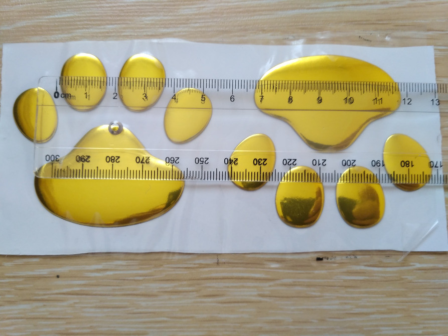 Випукла Наклейка на авто Сліди Золото Київ - фото 4