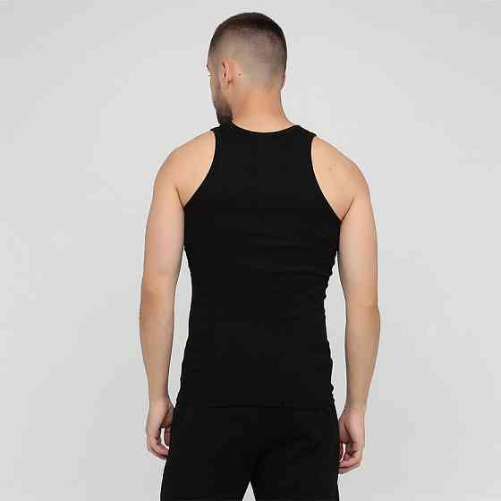 Майка мужская черная из хлопка Lans 11/002 3XL Киев