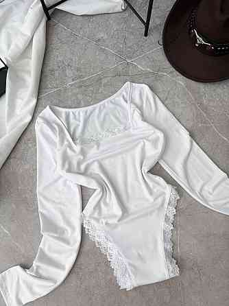 Женский базовый боди с кружевом вискоза Одесса