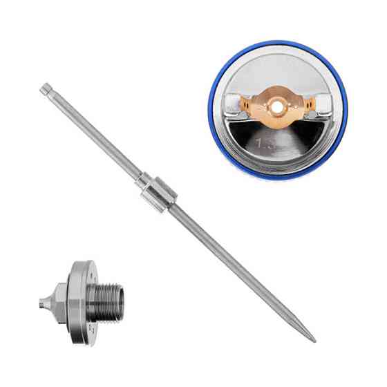 Комплект форсунки 1,3 мм для фарбопультів HVLP II PT-0100, PT-0105, PT-0105D (дюза, повітряна головка, голка) INTERTOOL PT-2113 Київ