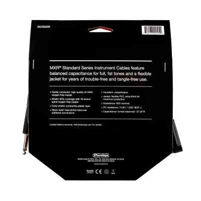 Інструментальний кабель MXR Standard Instrument Cable Straight/Right 6m (DCIS20R) Вінниця