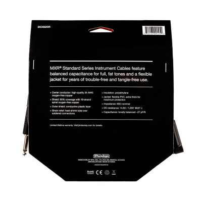 Інструментальний кабель MXR Standard Instrument Cable Straight/Right 6m (DCIS20R) Вінниця - фото 5