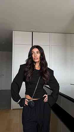 Стильний жіночий повсякденний костюм-двійка турецька віскоза Чорний, 46/48 Одеса