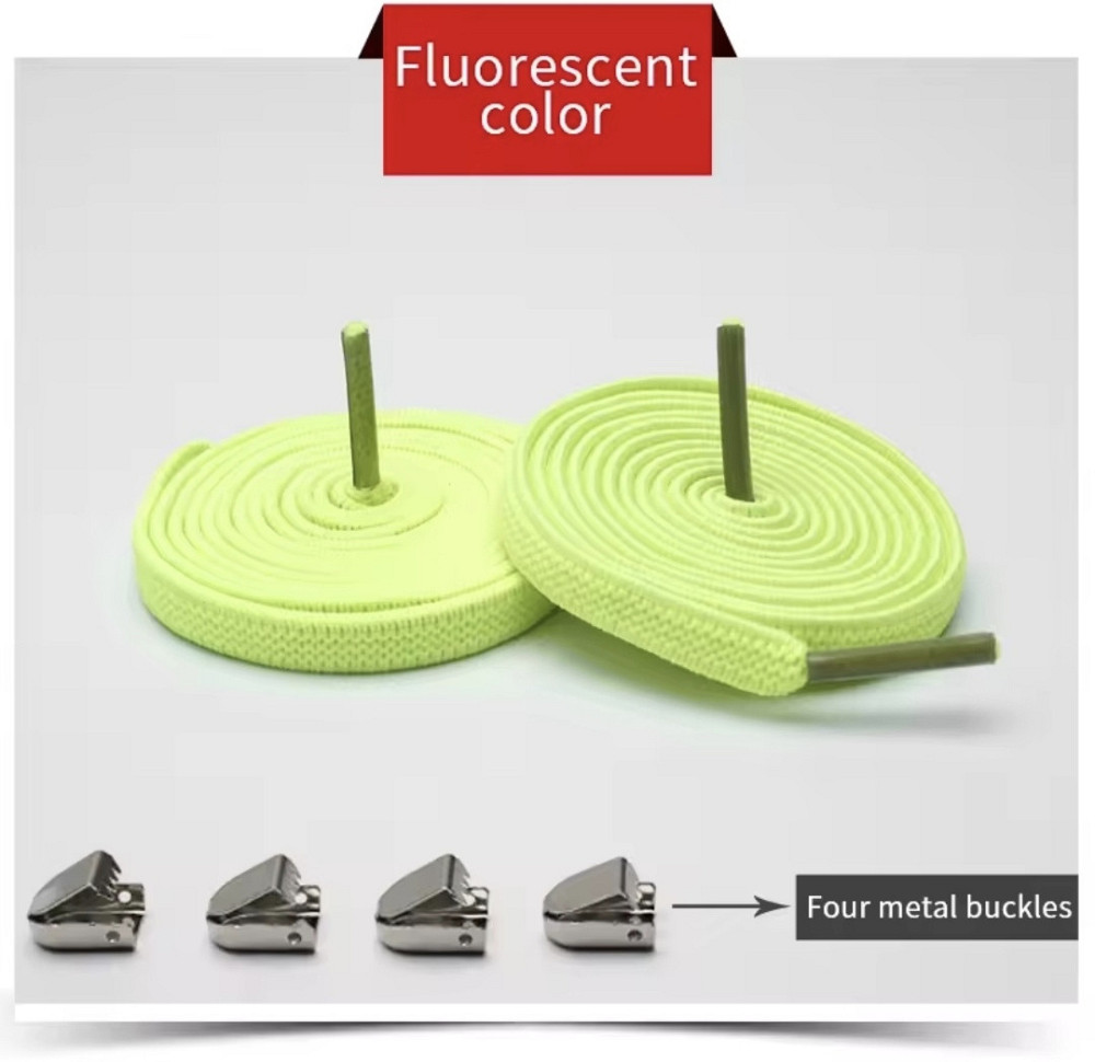 Еластичні шнурки без зав'язок з металевими фіксаторами Салатовий Смела - изображение 1