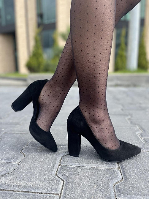 Туфлі жіночі SEE SEVEN чорні натуральна замша 36р. каблук 10 см (3537) Коломыя - изображение 9