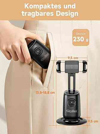 Штатив Rollei Easy Creator 23158 чорний настільний для смартфона AI Tracking 360° автоматичне відстеження обличчя вбудована Київ