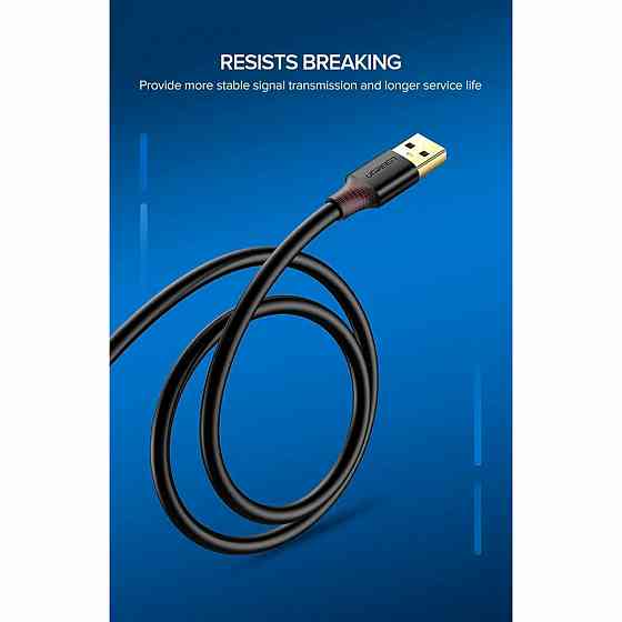 Подовжувач UGREEN US129 USB 3.0 Extension Male Cable 3m (Black) (UGR-30127) Київ