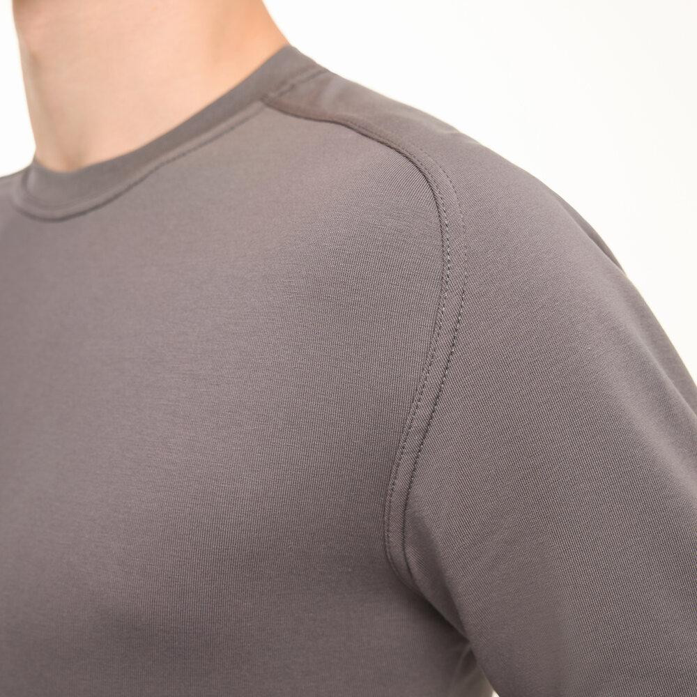 Темно-серый мужской лонгслив Pobedov Dune. Темная серая мужская кофта весна/осень Киев - изображение 9