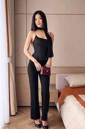 Жіночий романтичний стильний корсет із зав'язками щільний атлас Чорний, S/M Одеса