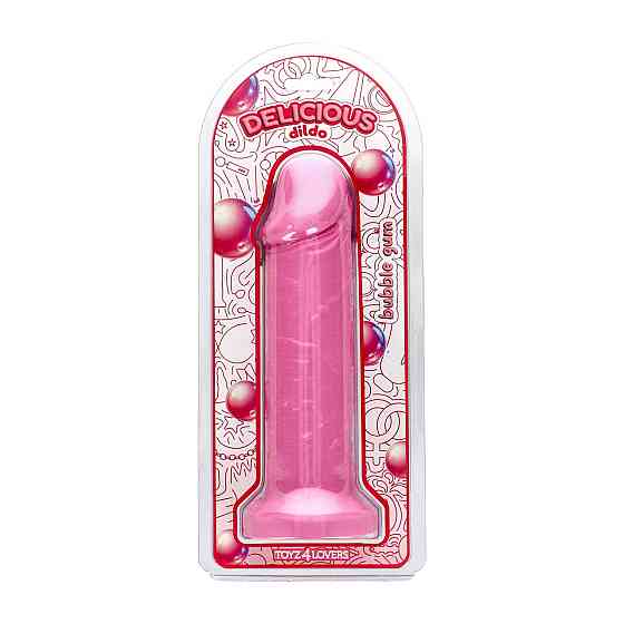 Фалоімітатор з ароматом жуйки- Toyz4lovers Delicious Dildo Bubble Gum, 25 см Sex Aura Київ