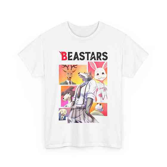 Футболка для хлопчика з аніме принтом Беастарс Легосхі Беастарс Гірл оверсайз (зріст від 165 до 180) Чорний AnimeJ0214m Дніпро