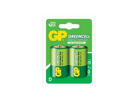 Батарейка R20 2шт 1.5V сольова, 13G-U2, D (блистер) ТМ GREENCELL Київ