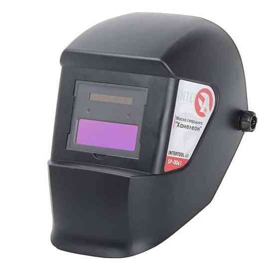 Маска зварювальника Хамелеон, авт. регулювання, клас світлофільтра 1/2/1/2, 2 сенсори, DIN11, 1/15000С, див. Вікно 92х34мм, РР Мукачево
