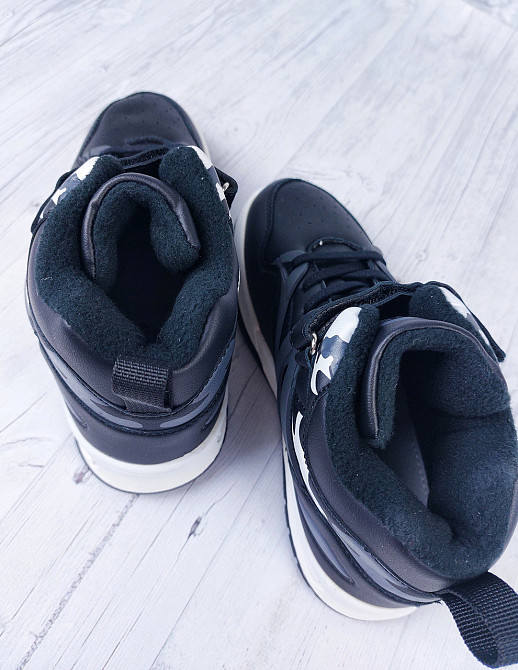 Дитячі демісезонні кросівки хайтопи чорні мілітарі для хлопчиків ТМ "Bessky" 32,33 Миколаїв - фото 8