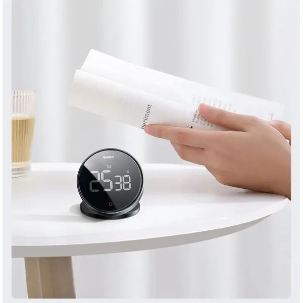 Кухонный таймер Baseus Heyo Pro LED цифровой магнитное крепление на холодильник подставка FMDS000013 Одесса - изображение 10