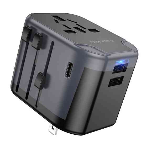 Мережевий зарядний пристрій BOROFONE BAC12 Leader 3-port(1C2A) universal conversion charger Black Одеса