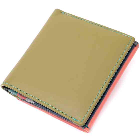 Модный женский кошелек с оригинальной монетницей из натуральной кожи Разноцветный (ST Leather) Киев