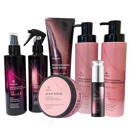 Набір для догляду за волоссям Bogenia (Шампунь Кондиціонер Маска Термозахист Спрей 12 в 1 Скраб Олія) Запоріжжя