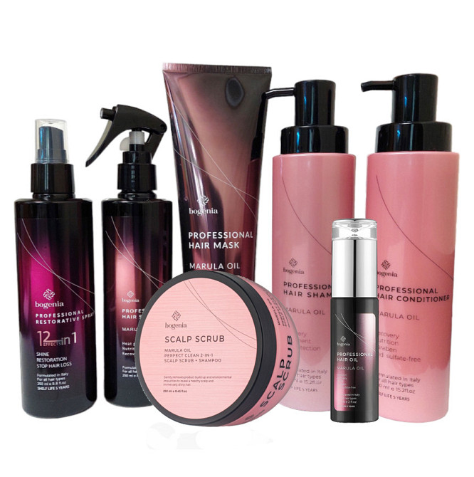 Набір для догляду за волоссям Bogenia (Шампунь Кондиціонер Маска Термозахист Спрей 12 в 1 Скраб Олія) Запоріжжя - фото 1