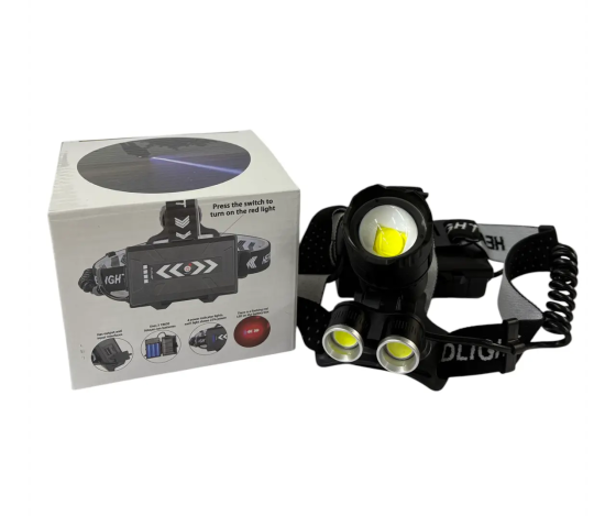 Налобный фонарь Bailong BL-T50-P160, 3 режима, аккумуляторный, Type-C зарядка, 1200 лм, влагозащита Одесса