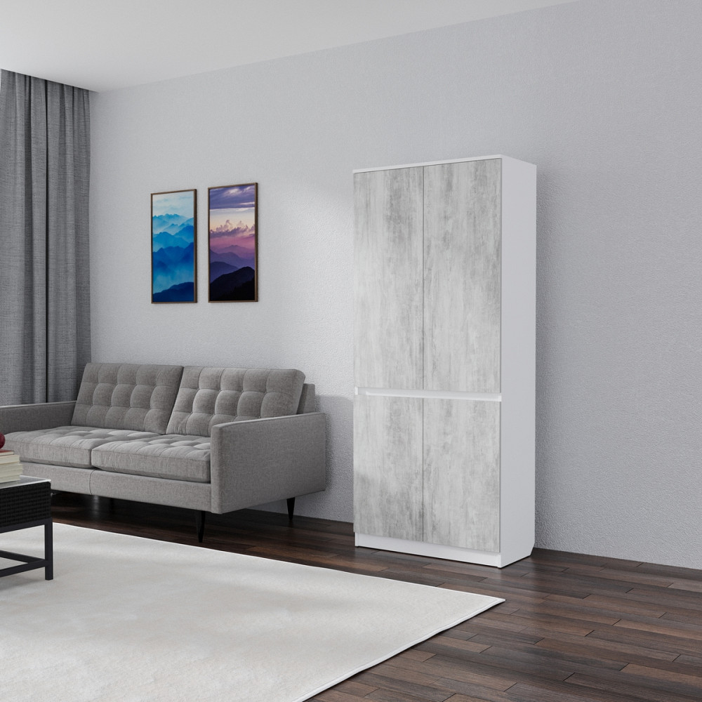 Розпашна шафа Смузі 05 800 білий/урбан-лайт Київ - фото 1