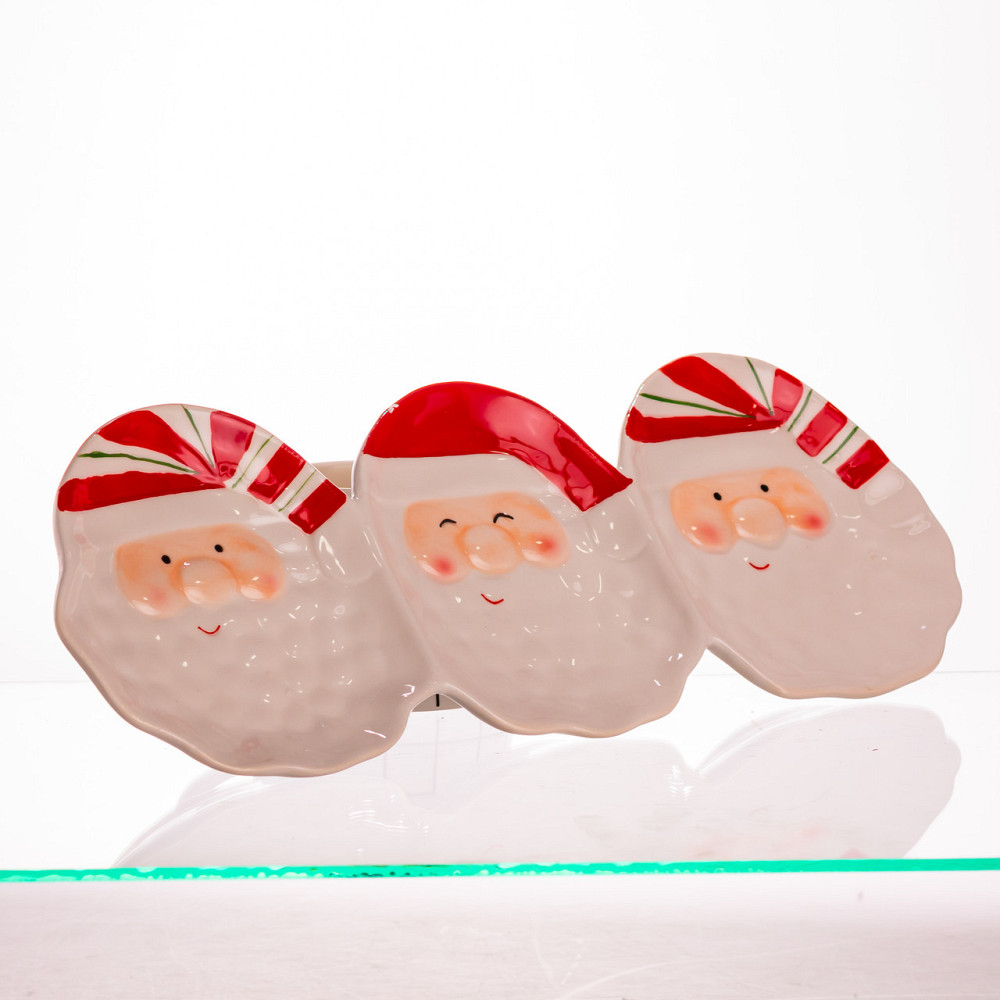 Блюдо сервірувальне новорічне для закусок Santa Claus 33.5×12.5 (см) з порцеляни CR-1-33 Коломия - фото 2