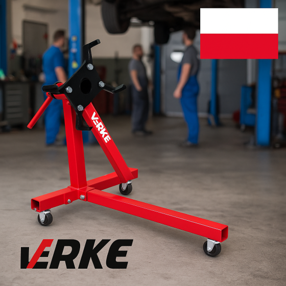 Монтажна рама для двигуна VERKE з вантажопідйомністю до 680 кг з поворотом для збирання двигунів посилений на колесах Львів