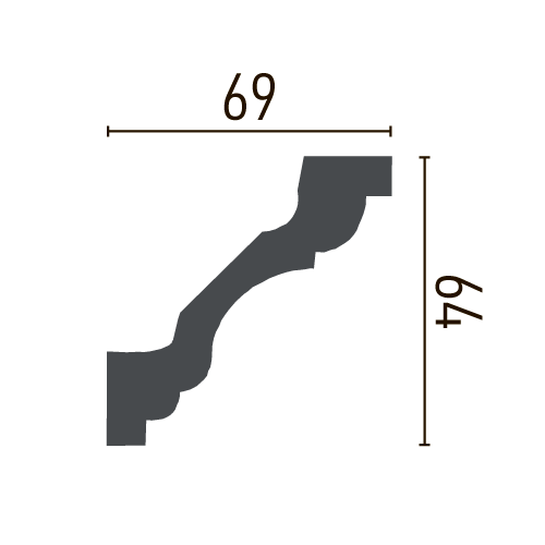 Карниз полиуретановый гладкий Gaudi Decor P 219 Днепр