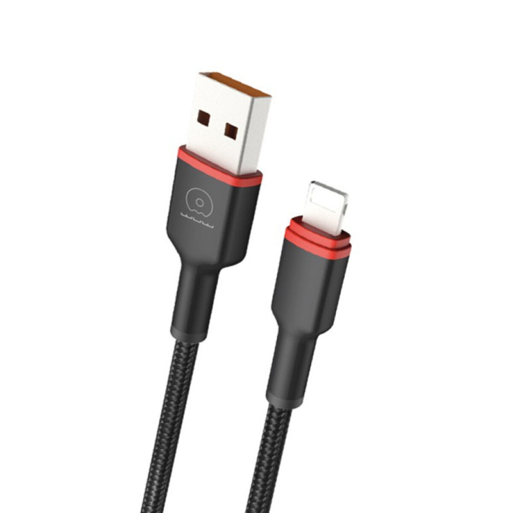 Кабель WUW-X203 USB Lightning 2,4А black (6972573336210) Киев - изображение 1