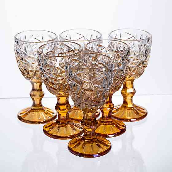 Набір чарок на ніжці 6 штук 50 мл для міцних напоїв скляні Yiwu HP-19-194 Коломыя