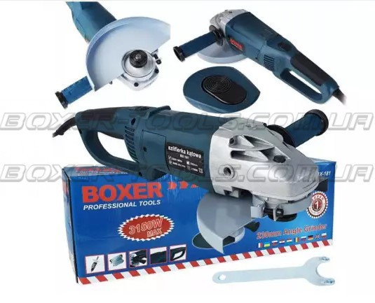 BX-181 Потужна кутова шліфувальна машина 230 мм, 3150 Вт для різання та шліфування бетону й металу Одеса - фото 2