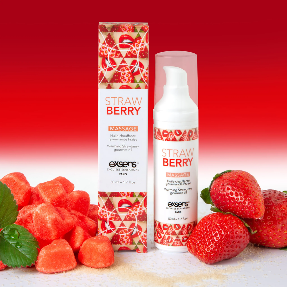 Массажное масло EXSENS Strawberry 50 мл разогревающее, без сахара, без парабенов, съедобное Sex Aura Киев - изображение 6