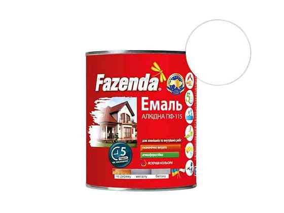Емаль алкідна ПФ-115 Білий глянсовий 2,8кг ТМ FAZENDA Solmir Київ