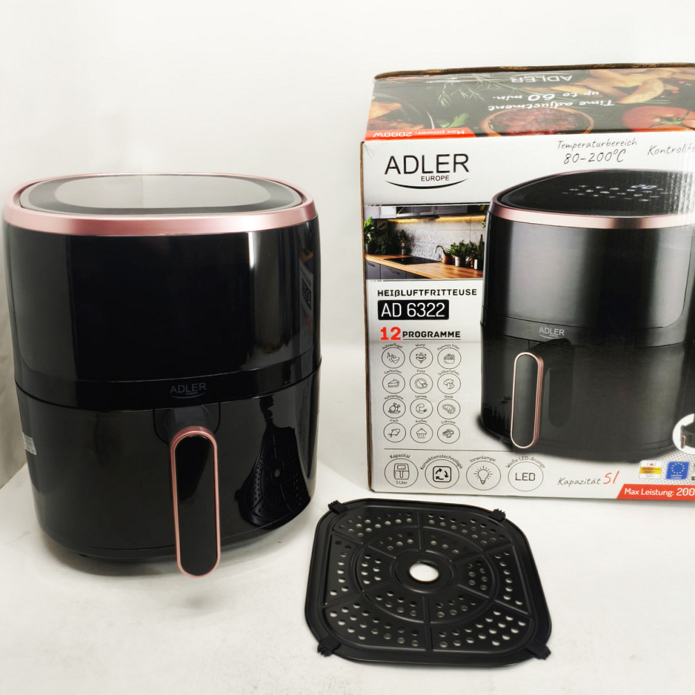 Електричний аерогриль для дому без олії Adler AD 6322 5Л 2000Вт, Мультипіч з функцією гриля ZS-10 Львів - фото 11
