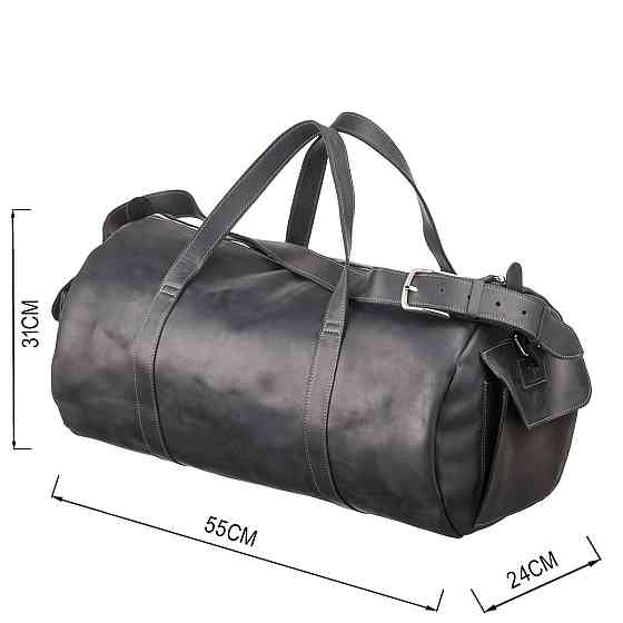 Сумка дорожная Grande Pelle 11046 из винтажной кожи Черная Киев