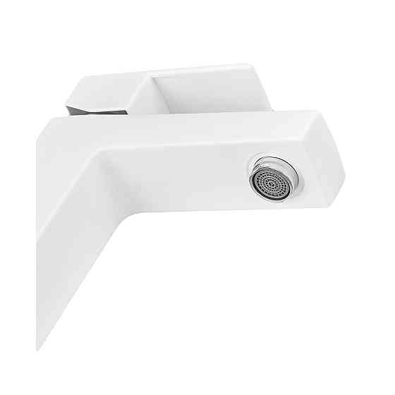 Смеситель для умывальника Plamix Kubus-001 SET White (с подводкой) (PM0671) Киев