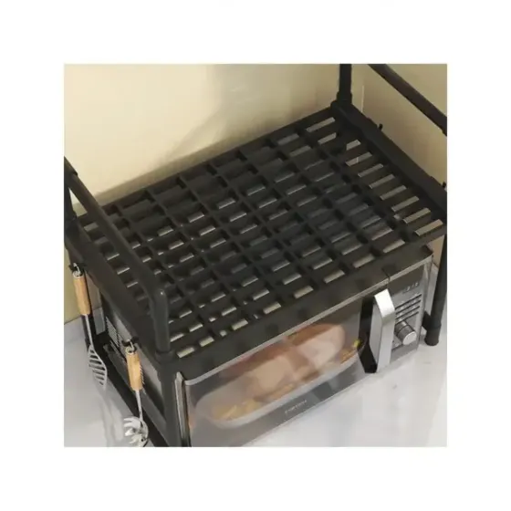 Fan&Fan Универсальная полка-стеллаж для микроволновки 2 уровня 48х26х71 см YH-6616-2 черная Киев